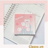  Giấy ghi chú, giấy note họa tiết hoa phong cách hàn quốc PK1569 