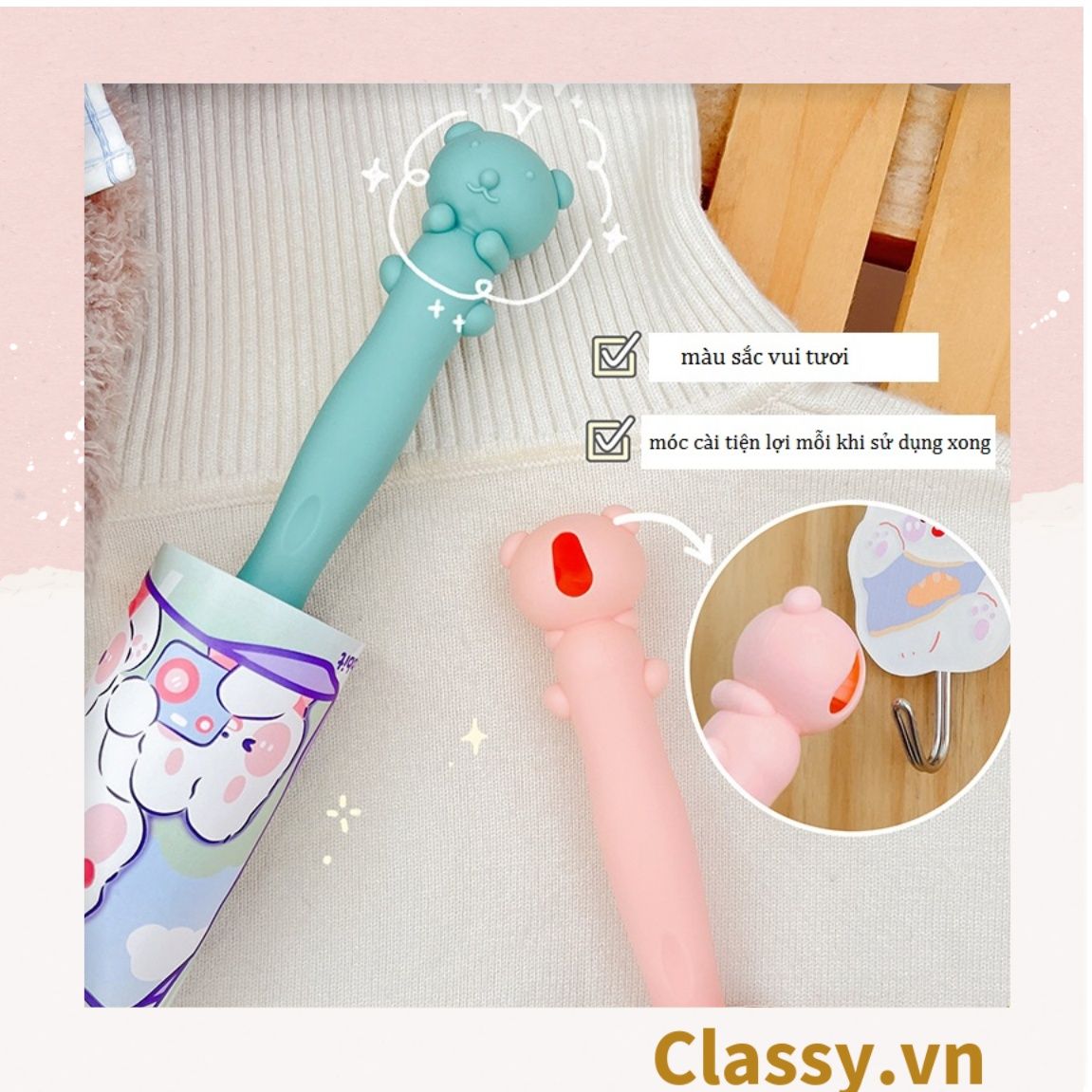  [GIAO HÀNG 7-25 NGÀY]  Classy Cây lăn bụi quần áo, ga giường, sofa, làm sạch lông chó mèo PK1571 