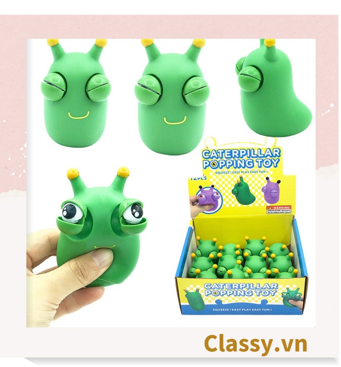  [GIAO HÀNG 7-25 NGÀY]  Classy Đồ chơi mặt yêu quái, bóp bóp nhào nặn Funny animal eyes pop up ngộ nhĩnh giải trí PK1573 