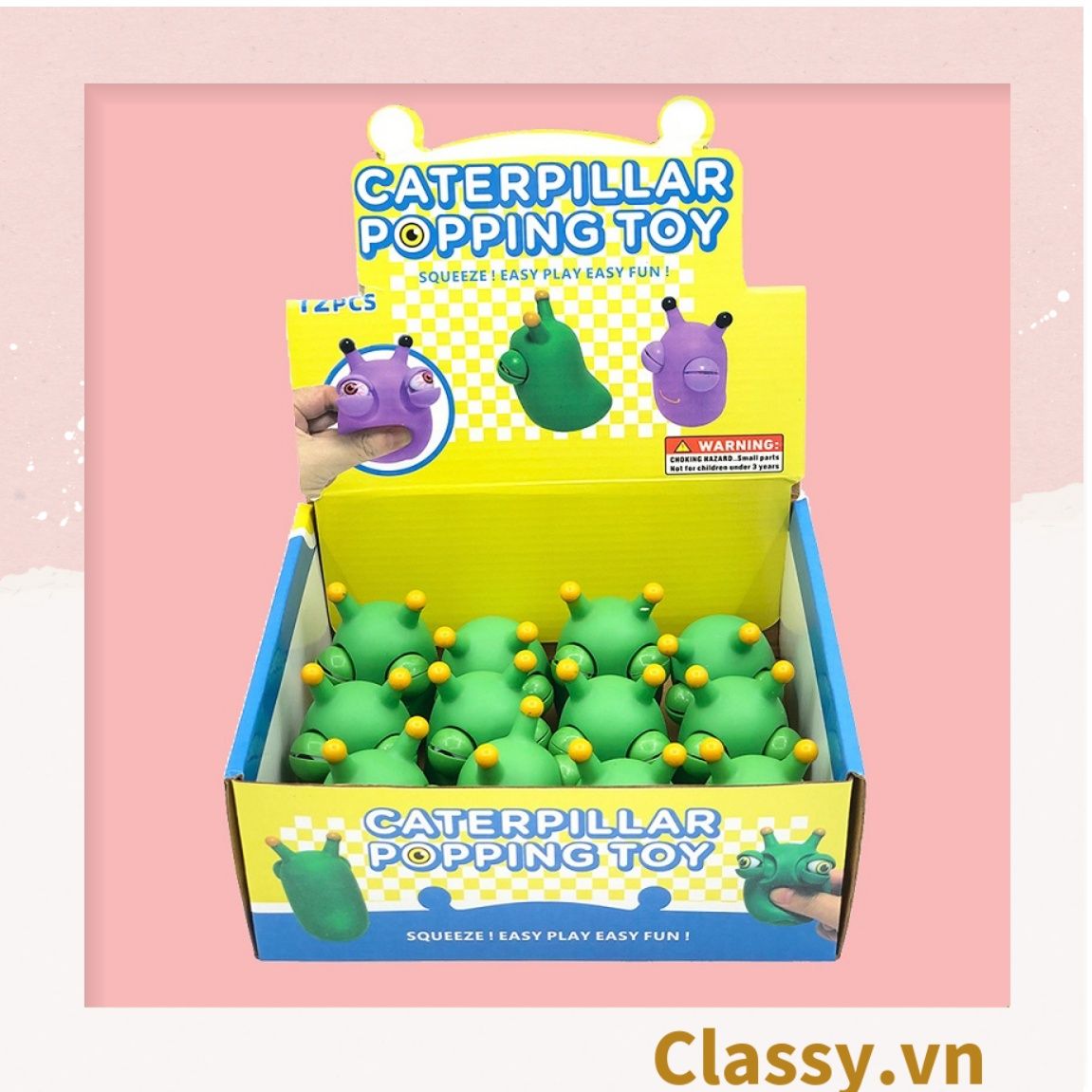  [GIAO HÀNG 7-25 NGÀY]  Classy Đồ chơi mặt yêu quái, bóp bóp nhào nặn Funny animal eyes pop up ngộ nhĩnh giải trí PK1573 