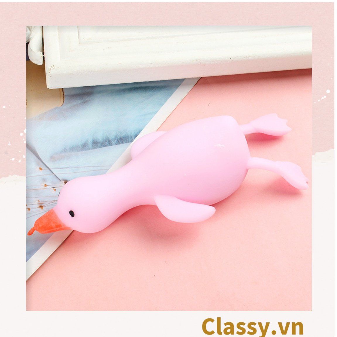  [GIAO HÀNG 7-25 NGÀY]  Classy Ngỗng đồ chơi dẻo kéo dãn, giải trí, giảm stress PK1574 