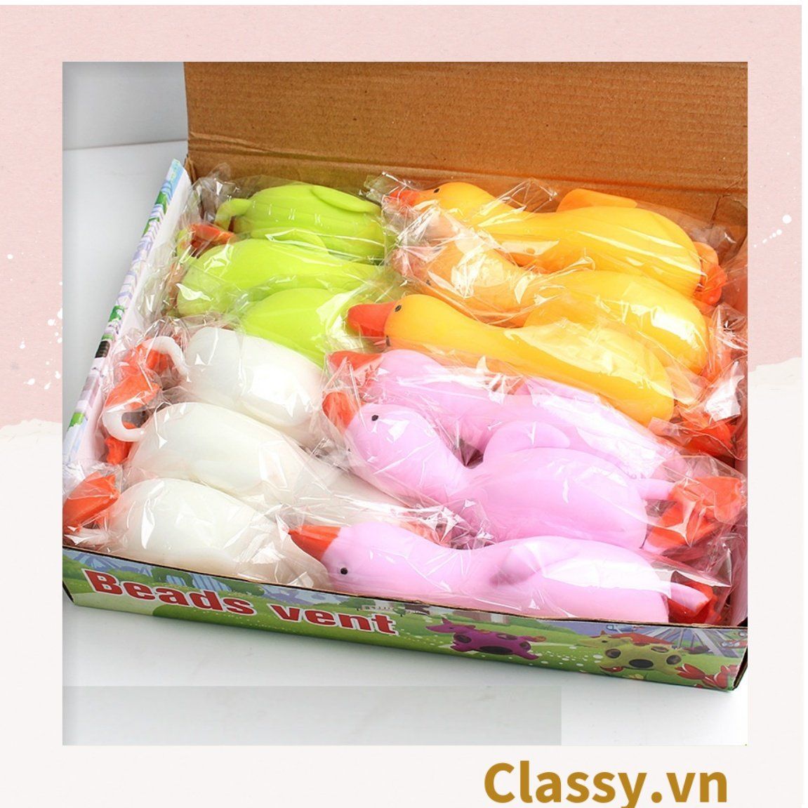  [GIAO HÀNG 7-25 NGÀY]  Classy Ngỗng đồ chơi dẻo kéo dãn, giải trí, giảm stress PK1574 