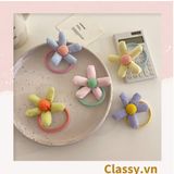  [GIAO HÀNG 7-9803 NGÀY]  Classy Dây cột tóc hình bông hoa năm cánh bằng vải nhiều màu, phụ kiện tóc PK1577 