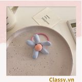  [GIAO HÀNG 7-9803 NGÀY]  Classy Dây cột tóc hình bông hoa năm cánh bằng vải nhiều màu, phụ kiện tóc PK1577 
