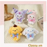  [GIAO HÀNG 7-25 NGÀY]  Classy Móc khóa hình hoạt hình cún nhồi bông, móc khóa điện thoại, balo, ví PK1581 