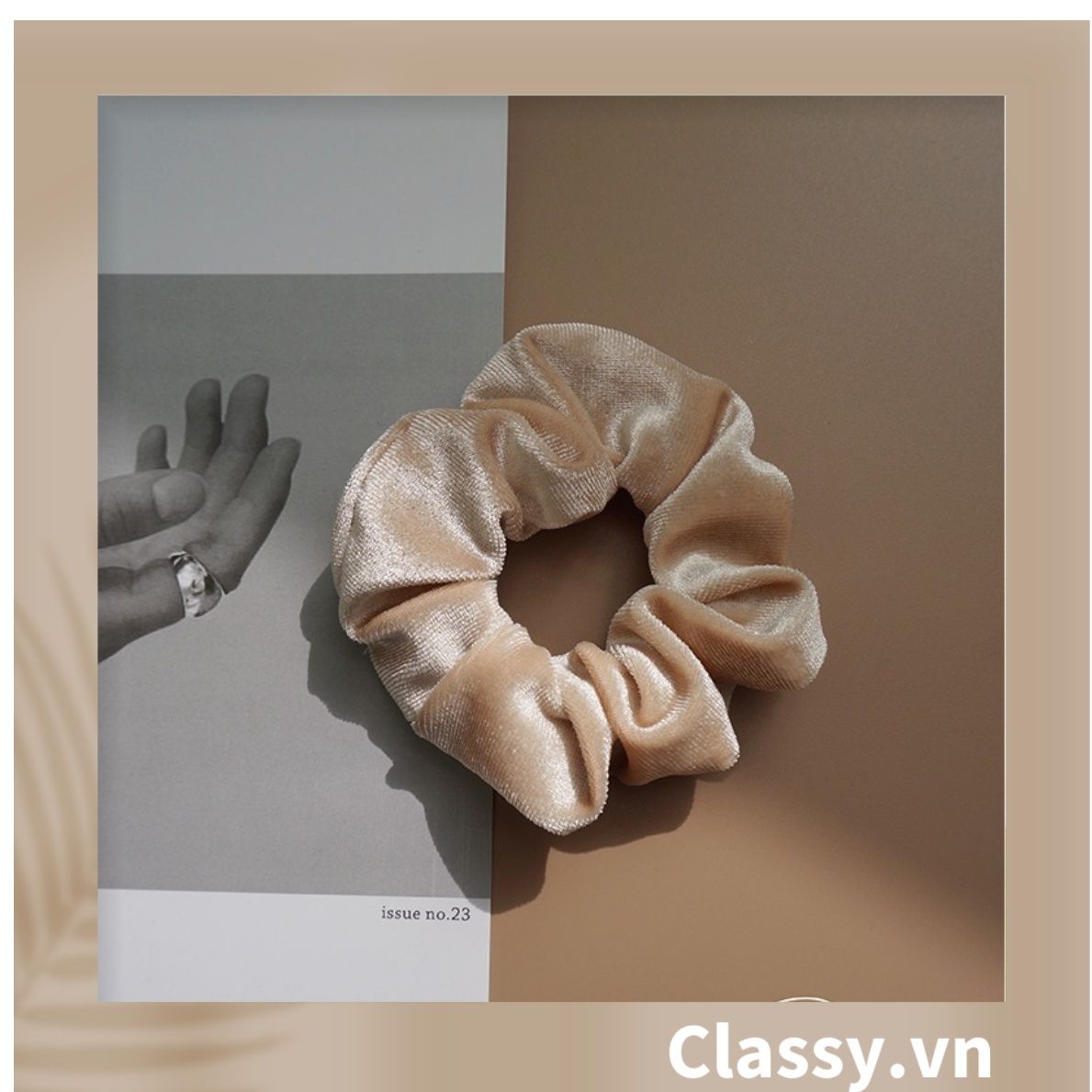  [GIAO HÀNG 7-25 NGÀY]  Classy Scrunchies, dây cột tóc vải nhung mịn màng, phong cách hàn quốc PK1588 