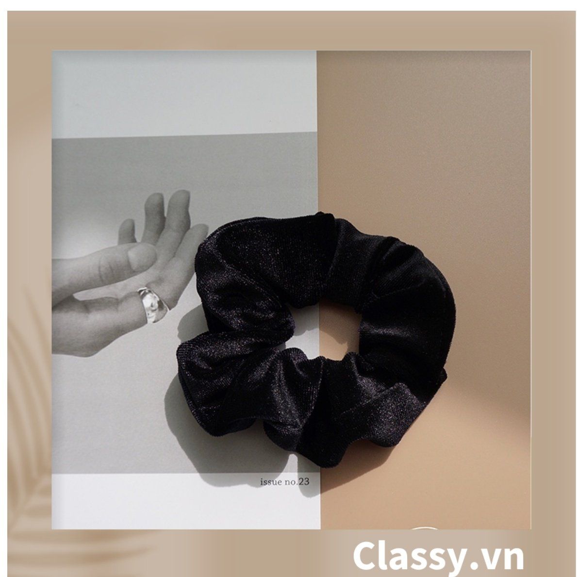  [GIAO HÀNG 7-25 NGÀY]  Classy Scrunchies, dây cột tóc vải nhung mịn màng, phong cách hàn quốc PK1588 
