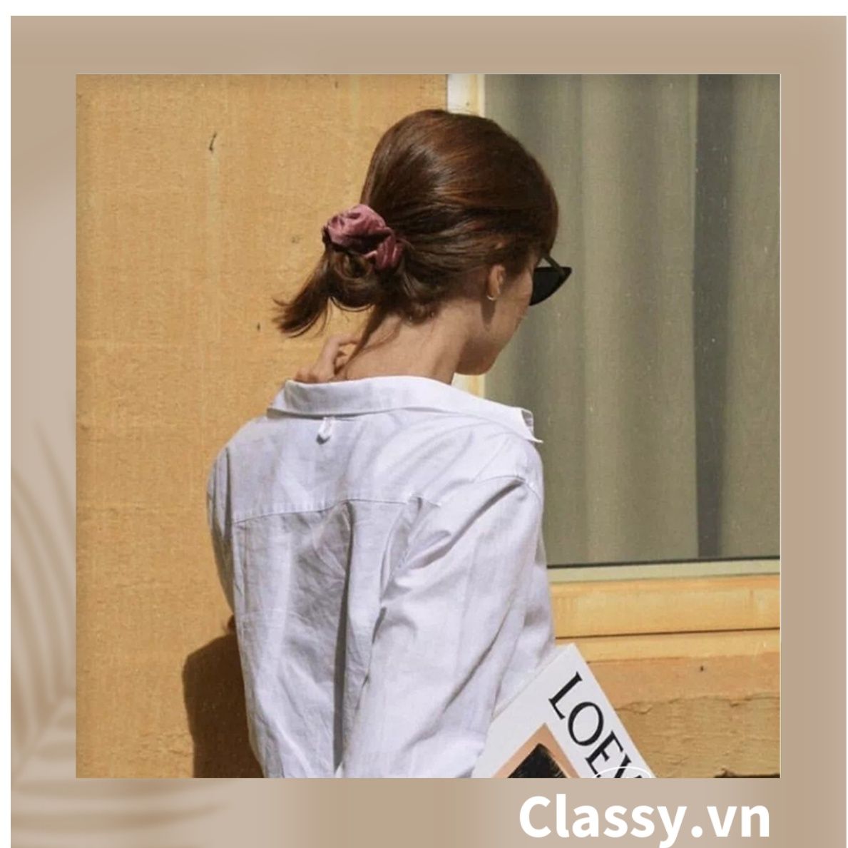  Classy Scrunchies, dây cột tóc vải nhung mịn màng, phong cách hàn quốc PK1588 