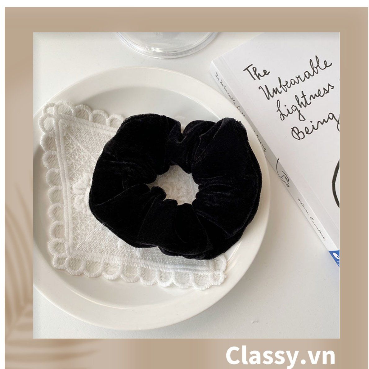  [GIAO HÀNG 7-25 NGÀY]  Classy Scrunchies, dây cột tóc vải nhung mịn màng, phong cách hàn quốc PK1588 
