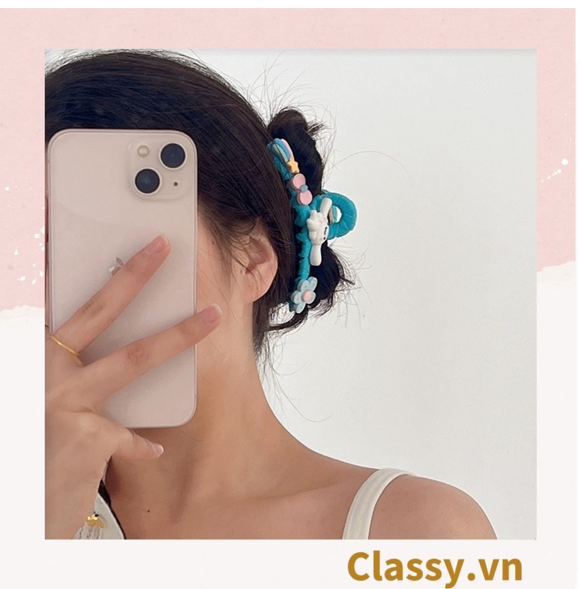  Classy Kẹp càng cua, kẹp tóc cỡ lớn, tự thiết kế quà tặng ý nghĩa PK1589 