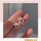  Khuyên tai hoa kiểu dáng độc đáo dễ thương PK1605 