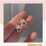  Classy Khuyên tai hoa kiểu dáng độc đáo dễ thương PK1605 