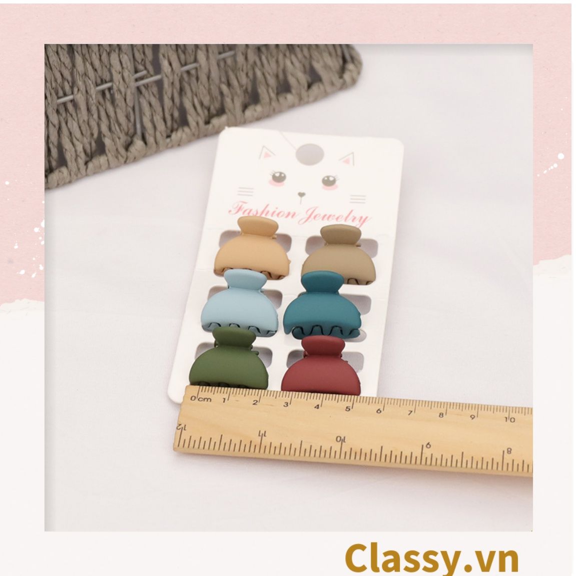  Classy Set 3 kẹp càng cua, kẹp tóc cỡ nhỏ nhiều kiểu dáng PK1610 