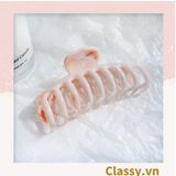  Classy Kẹp càng cua, kẹp tóc cỡ lớn, màu cẩm thạch PK1612 