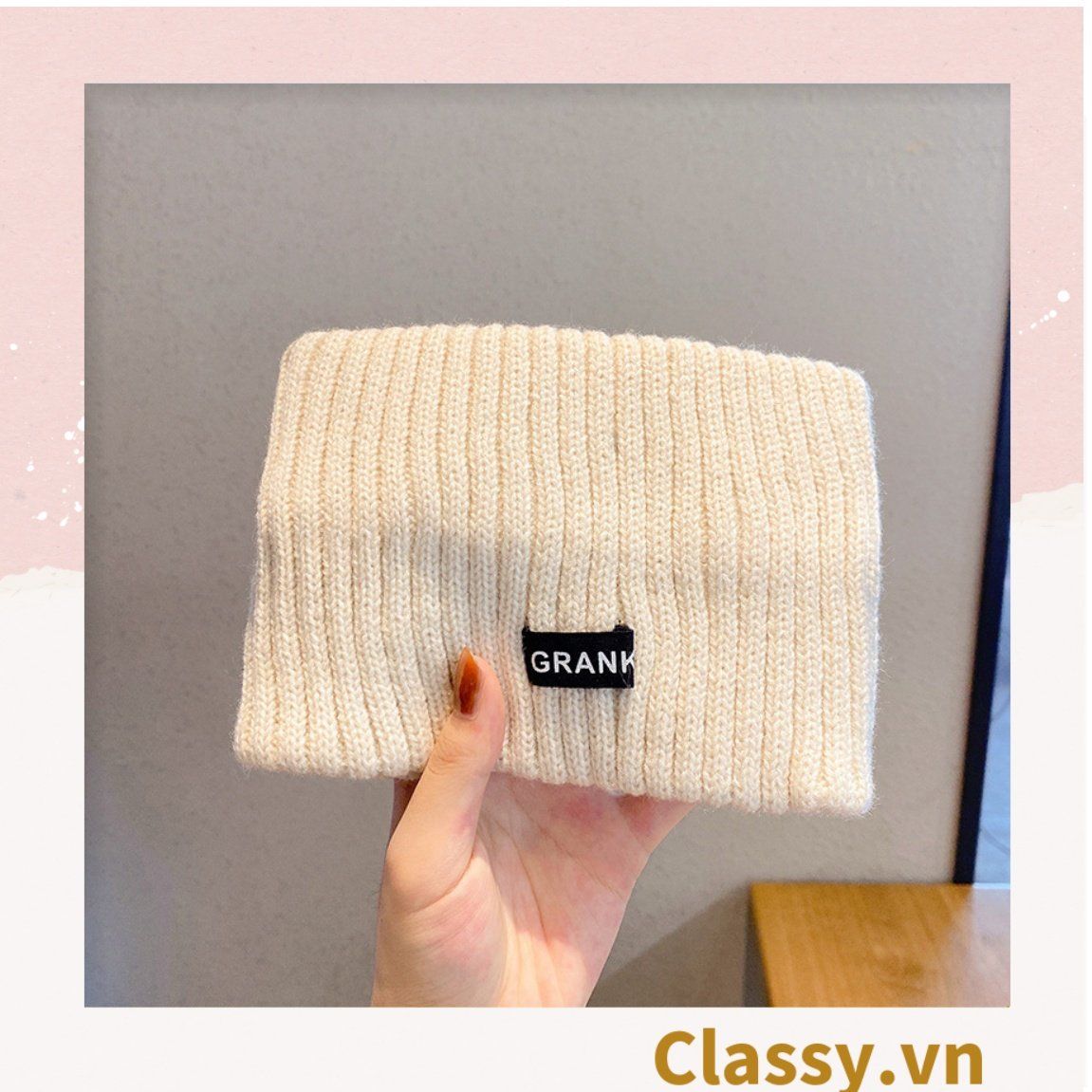  [GIAO HÀNG 7-25 NGÀY]  Classy Mũ len nửa đầu, băng đô len phong cách hàn quốc PK1627 