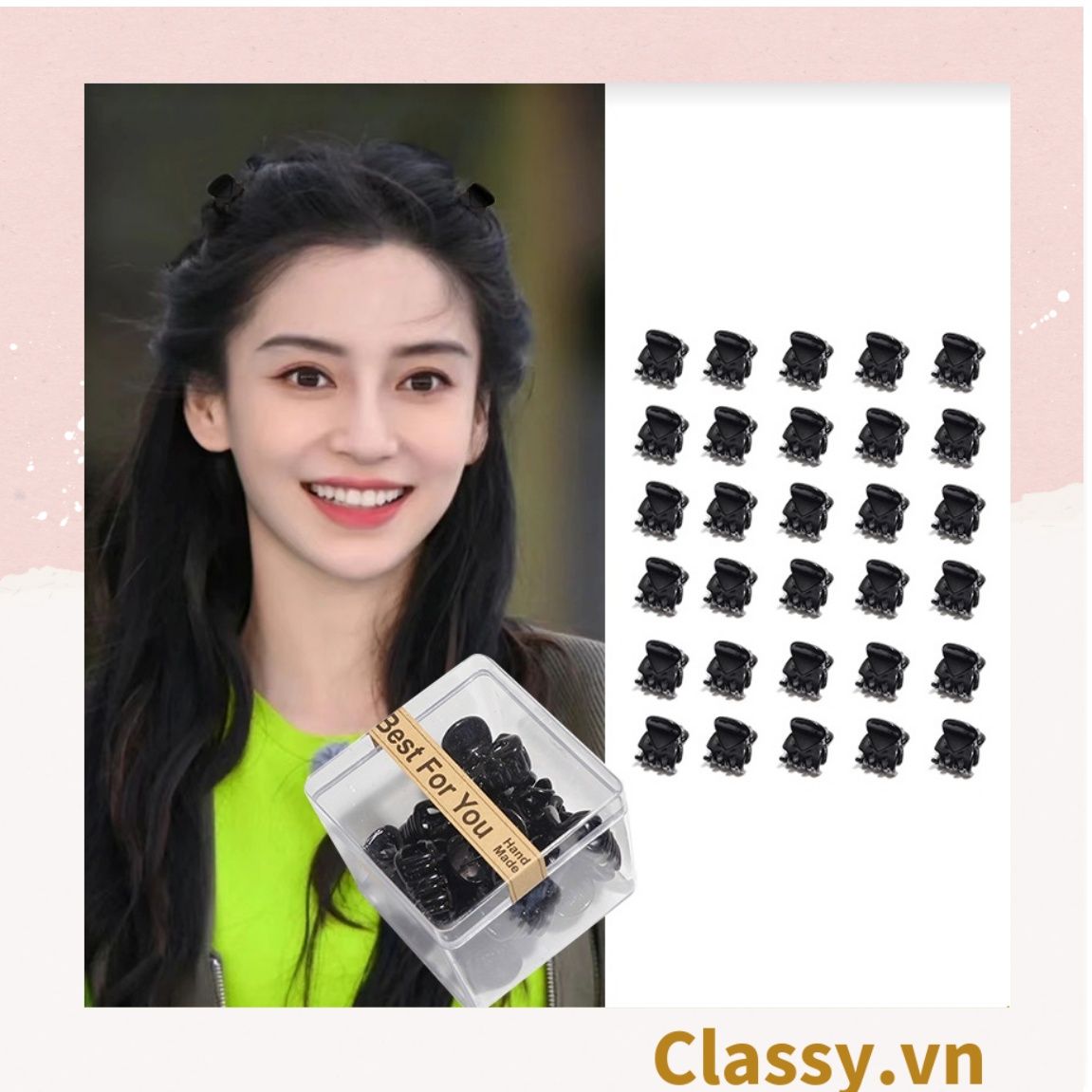  Classy Combo 10 kẹp càng cua, kẹp tóc nữ nhiều màu basic PK1628 