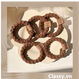  [GIAO HÀNG 7-25 NGÀY]  Classy Dây cột tóc dạng xoắn siêu êm, nhiều màu, không lo gãy rụng tóc PK1634 