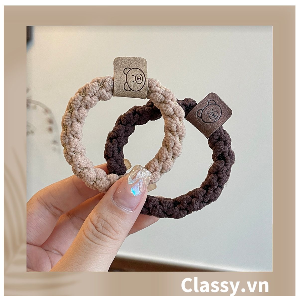  [GIAO HÀNG 7-25 NGÀY]  Classy Dây cột tóc dạng xoắn siêu êm, nhiều màu, không lo gãy rụng tóc PK1634 
