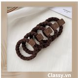  Classy Dây cột tóc dạng xoắn siêu êm, nhiều màu, không lo gãy rụng tóc PK1634 