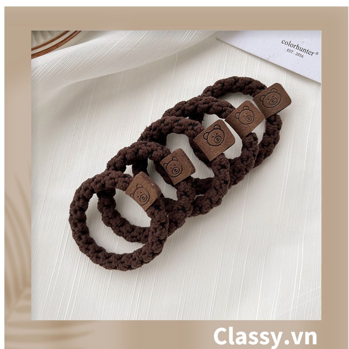  [GIAO HÀNG 7-25 NGÀY]  Classy Dây cột tóc dạng xoắn siêu êm, nhiều màu, không lo gãy rụng tóc PK1634 
