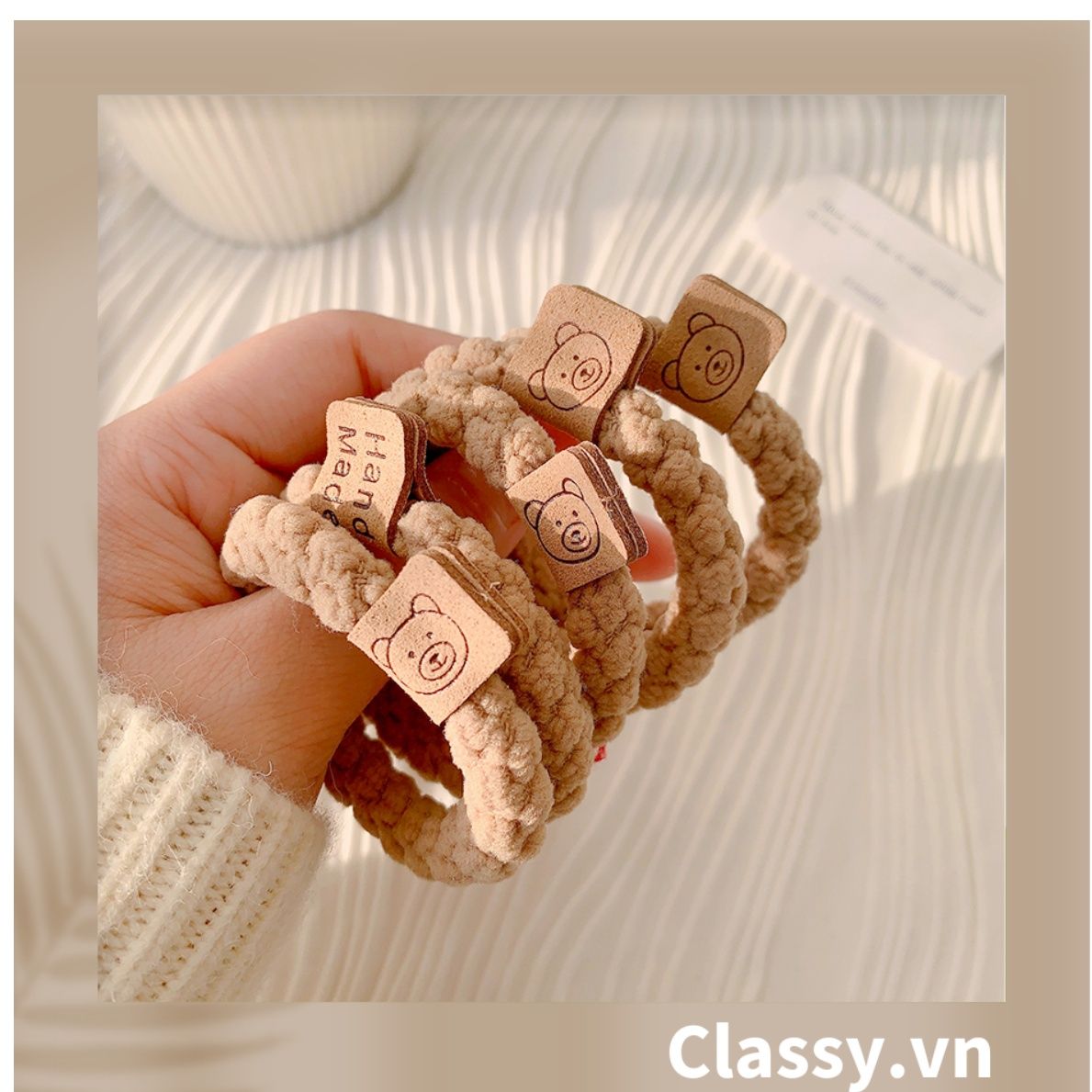  [GIAO HÀNG 7-25 NGÀY]  Classy Dây cột tóc dạng xoắn siêu êm, nhiều màu, không lo gãy rụng tóc PK1634 
