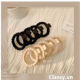  [GIAO HÀNG 7-25 NGÀY]  Classy Dây cột tóc dạng xoắn siêu êm, nhiều màu, không lo gãy rụng tóc PK1634 