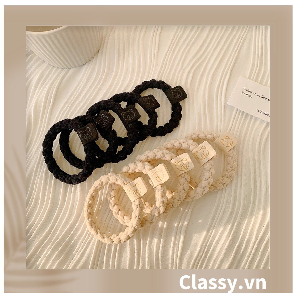  [GIAO HÀNG 7-25 NGÀY]  Classy Dây cột tóc dạng xoắn siêu êm, nhiều màu, không lo gãy rụng tóc PK1634 