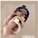  [GIAO HÀNG 7-25 NGÀY]  Classy Dây cột tóc dạng xoắn siêu êm, nhiều màu, không lo gãy rụng tóc PK1634 