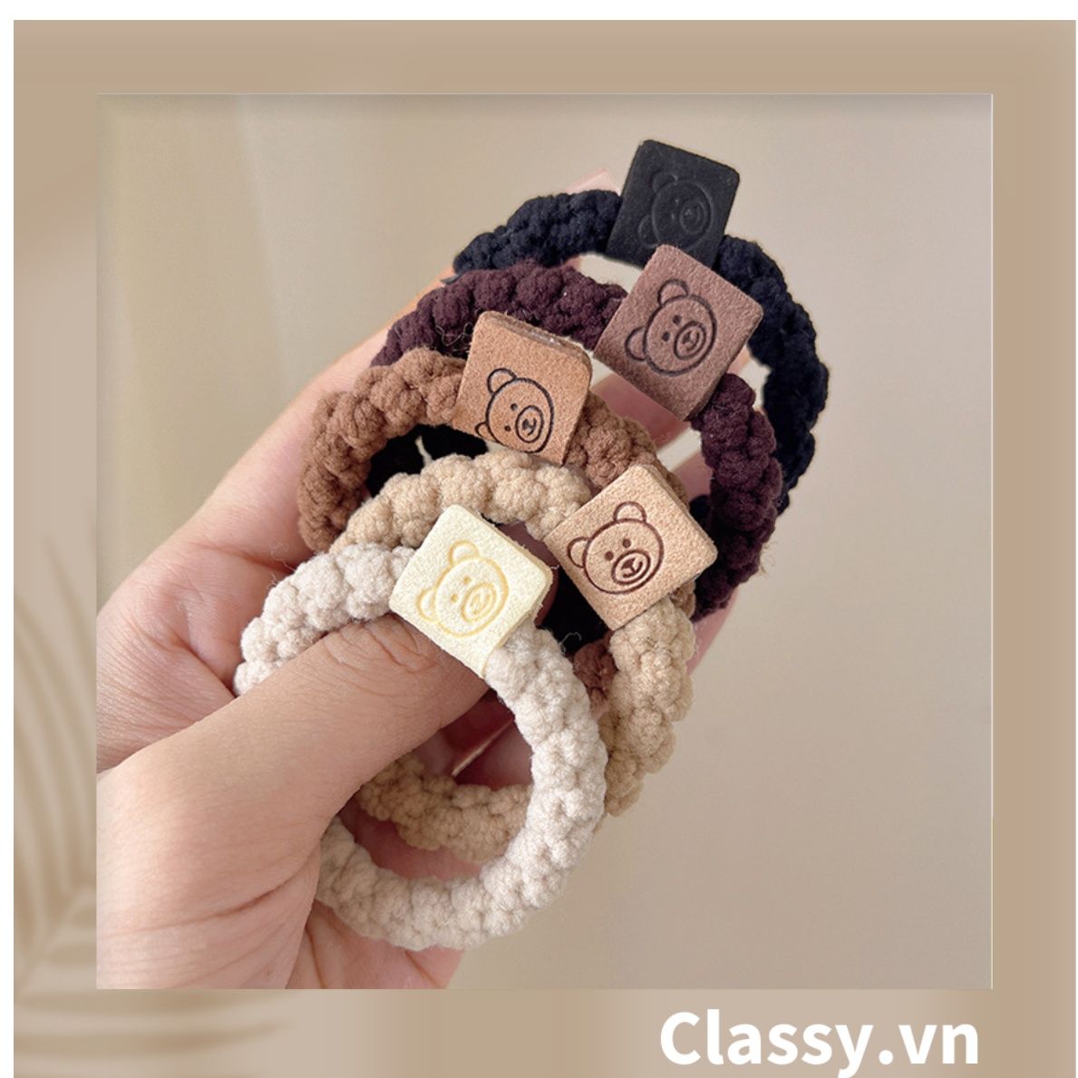  [GIAO HÀNG 7-25 NGÀY]  Classy Dây cột tóc dạng xoắn siêu êm, nhiều màu, không lo gãy rụng tóc PK1634 