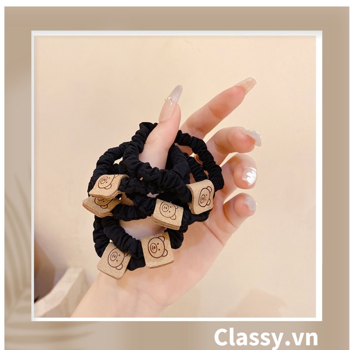  [GIAO HÀNG 7-25 NGÀY]  Classy Dây cột tóc dạng xoắn siêu êm, nhiều màu, không lo gãy rụng tóc PK1634 