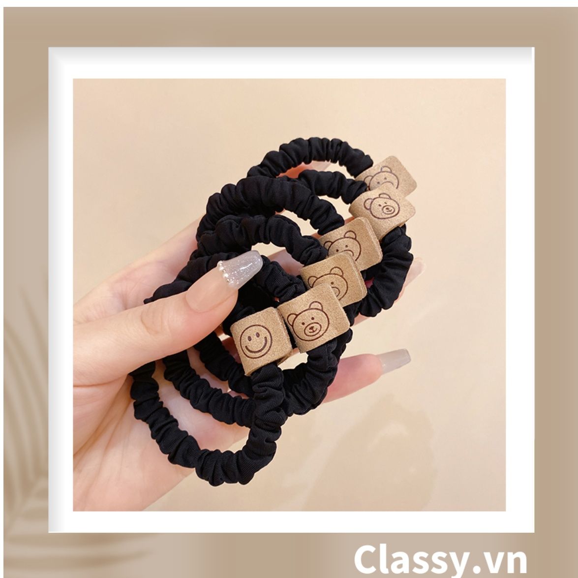  [GIAO HÀNG 7-25 NGÀY]  Classy Dây cột tóc dạng xoắn siêu êm, nhiều màu, không lo gãy rụng tóc PK1634 