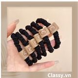  Classy Dây cột tóc dạng xoắn siêu êm, nhiều màu, không lo gãy rụng tóc PK1634 