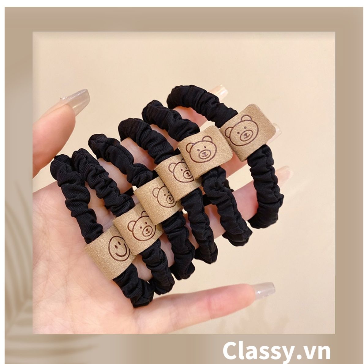  [GIAO HÀNG 7-25 NGÀY]  Classy Dây cột tóc dạng xoắn siêu êm, nhiều màu, không lo gãy rụng tóc PK1634 