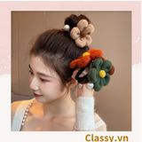  Classy Dây cột tóc đính nơ bản lớn, phong cách dễ thương PK1639 