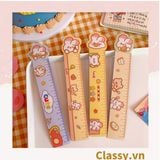  [GIAO HÀNG 7-25 NGÀY]  Thước kẻ hoạt hình dài 19 CM, có thể dùng làm thước kẻ, đánh dấu trang sách họa tiết trái cây hỗn hợp PK1645 