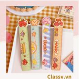  [GIAO HÀNG 7-25 NGÀY]  Thước kẻ hoạt hình dài 19 CM, có thể dùng làm thước kẻ, đánh dấu trang sách họa tiết trái cây hỗn hợp PK1645 