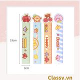  [GIAO HÀNG 7-25 NGÀY]  Thước kẻ hoạt hình dài 19 CM, có thể dùng làm thước kẻ, đánh dấu trang sách họa tiết trái cây hỗn hợp PK1645 