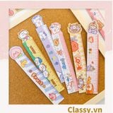  [GIAO HÀNG 7-25 NGÀY]  Thước kẻ hoạt hình dài 19 CM, có thể dùng làm thước kẻ, đánh dấu trang sách họa tiết trái cây hỗn hợp PK1645 