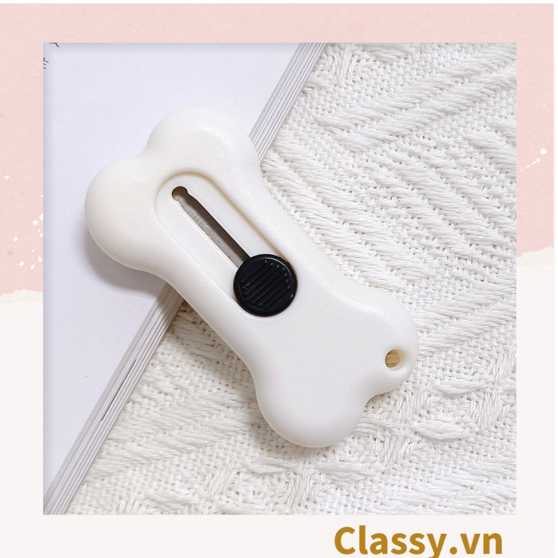  [GIAO HÀNG 7-25 NGÀY] Dao rọc giấy mini hình cục xương cute ngộ nghĩnh, 3 màu cơ bản PK1646 