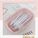  Combo 10 Bút bi mực đen trơn màu cơ bản có miếng đệm tay giảm đau tay khi sử dụng lâu PK1650 