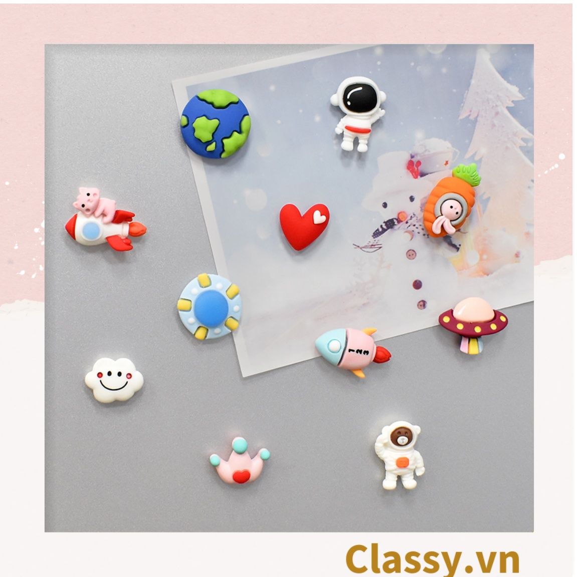  [GIAO HÀNG 7-25 NGÀY]  Classy Miếng Magnet trang trí tủ lạnh, bàn học, máy tính, điện thoại nhiều hình thù hoạt hình ngộ nghĩnh PK1651 