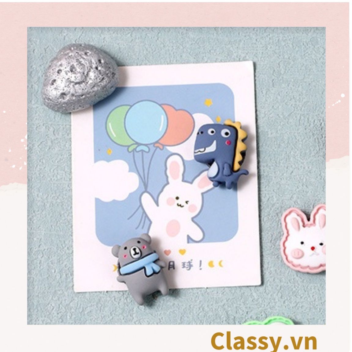  [GIAO HÀNG 7-25 NGÀY]  Classy Miếng Magnet trang trí tủ lạnh, bàn học, máy tính, điện thoại nhiều hình thù hoạt hình ngộ nghĩnh PK1651 