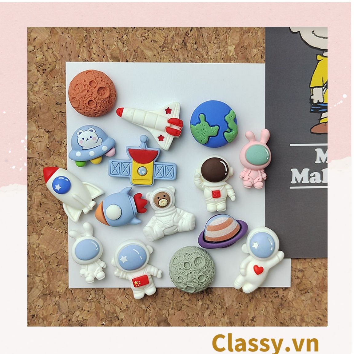  [GIAO HÀNG 7-25 NGÀY]  Classy Miếng Magnet trang trí tủ lạnh, bàn học, máy tính, điện thoại nhiều hình thù hoạt hình ngộ nghĩnh PK1651 