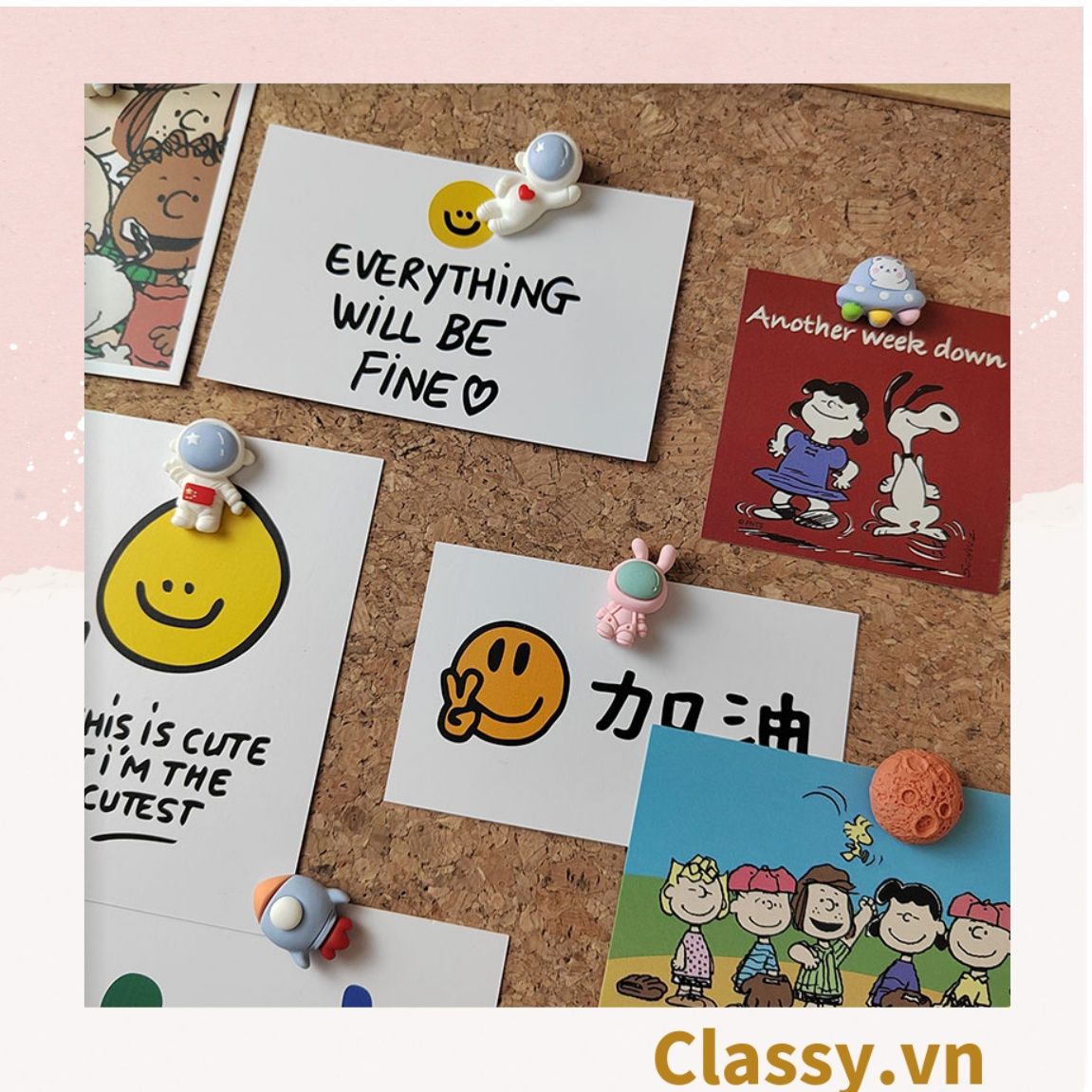  [GIAO HÀNG 7-25 NGÀY]  Classy Miếng Magnet trang trí tủ lạnh, bàn học, máy tính, điện thoại nhiều hình thù hoạt hình ngộ nghĩnh PK1651 