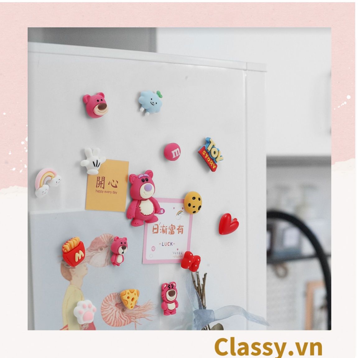  [GIAO HÀNG 7-25 NGÀY]  Classy Miếng Magnet trang trí tủ lạnh, bàn học, máy tính, điện thoại nhiều hình thù hoạt hình ngộ nghĩnh PK1651 