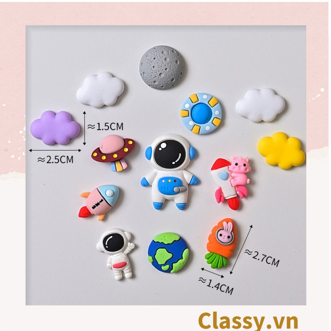  [GIAO HÀNG 7-25 NGÀY]  Classy Miếng Magnet trang trí tủ lạnh, bàn học, máy tính, điện thoại nhiều hình thù hoạt hình ngộ nghĩnh PK1651 