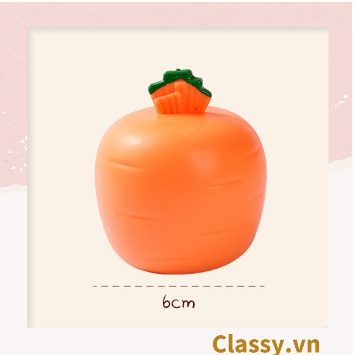  [GIAO HÀNG 7-25 NGÀY] Classy Đồ chơi dẻo kéo dài bóp bóp hình thỏ và cà rốt ngộ nhĩnh giải trí PK1652 