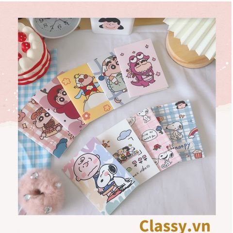  [GIAO HÀNG 7-25 NGÀY] COMBO 500 CUỐN Sổ tay mini size a7, họa tiết hoạt hình ngẫu nhiên thỏ, cún hoặc bé Shin công thức tiện lợi mang theo bên người PK1655 