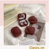  [GIAO HÀNG 7-25 NGÀY]  Classy Hộp đựng kính áp tròng tông màu pastel nhẹ nhàng, họa tiết trái tim PK1673 | Hộp đựng kính áp tròng 