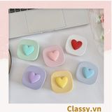  [GIAO HÀNG 7-25 NGÀY]  Classy Hộp đựng kính áp tròng tông màu pastel nhẹ nhàng, họa tiết trái tim PK1673 | Hộp đựng kính áp tròng 